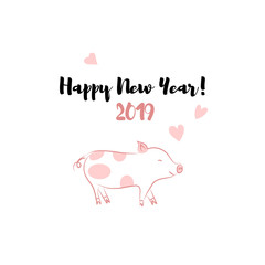 Vector Illustration. Template greeting card with text 