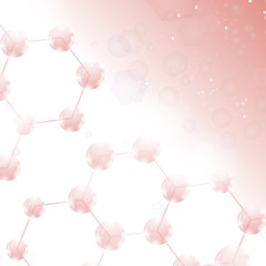 Abstract Molecules Design. Structure Molecule and Communication. Scientific Background with Atom. Chemical Structure