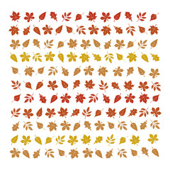 Vector autumn leaves background