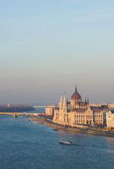 Fototapeta na wymiar Building of government in Budapest