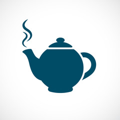 Oriental tea pot vector icon