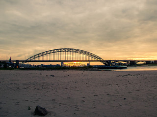 Nijmegen bridge during sunset