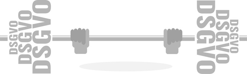 DSGVO Text symbolisch als schwere Last