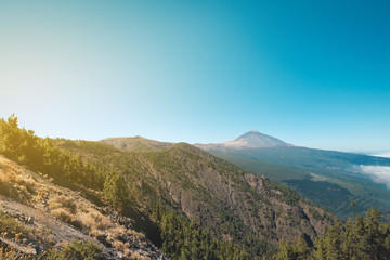 Tenerife landscape with view on Pico del Teide mountain