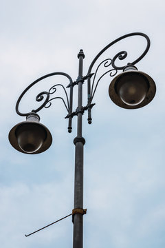 Beautiful lamp on street