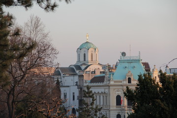 Obraz premium old church in city