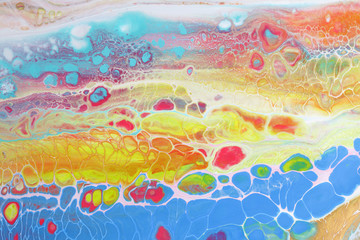 Marble texture. Acrylic colors. Colorful blots. Abstract background.