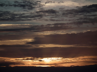Fototapeta na wymiar Paesaggio al tramonto