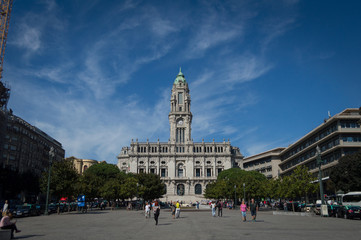Monument to Garrett, Porto, Portugal 2018.