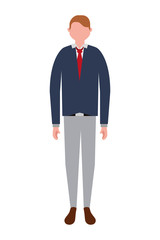 businessman character standing figure