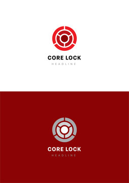 Core lock logo template.