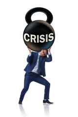 Business concept of crisis and recession