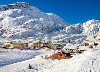 Landscape of ski village  St. Christoph, Austria.
