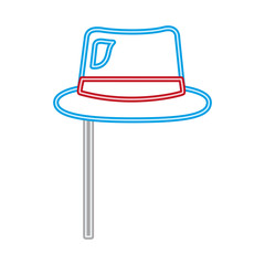 party hat carnival neon on sitck