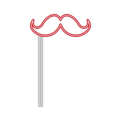 party mustache neon on sitck