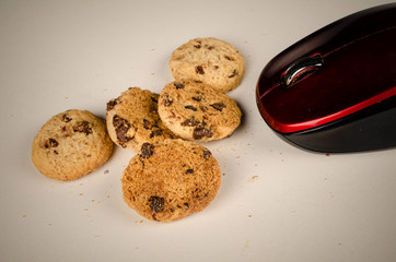 Mouse eating cookies