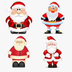 Santa Clauses set.
