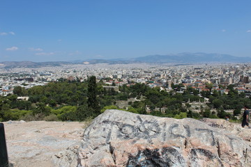 Naklejka premium panoramic view of athens