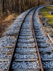 Obraz premium Rails and landscape