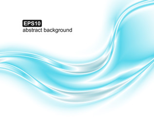 Abstract blue waves background. Vector design for banners, presentations, flyers, invitations.