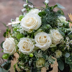 Bouquet of white  roses
