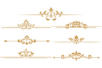 Fototapeta premium Zestaw Vintage. Kwiatowe elementy do projektowania monogramów, zaproszeń, ramek, menu i etykiet. Projekt graficzny strony internetowej, kawiarni, butików, hoteli, zaproszeń ślubnych.