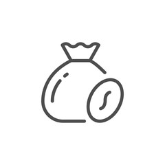 Coffee sack line icon