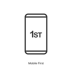 Mobile first vector icon, adaptive mobile web symbol. Modern, simple flat vector illustration for web site or mobile app
