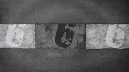 number 666 on a gray background