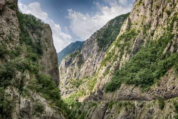 Fototapeta na wymiar Scenic view of Moraca river Canyon, Montenegro.