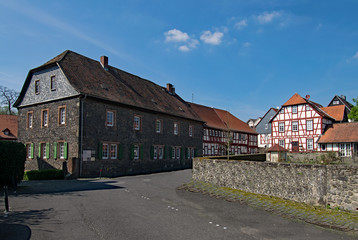 In der Altstadt von Lich, Hessen, Deutschland 