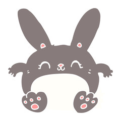flat color style cartoon rabbit