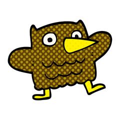 funny cartoon doodle owl