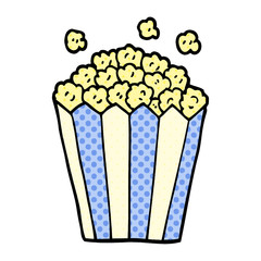 cartoon doodle popcorn