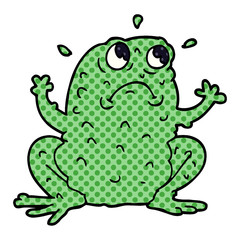 cartoon doodle nervous toad