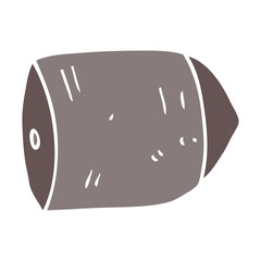 cartoon doodle big bullet