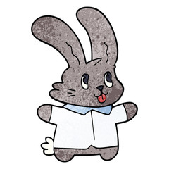 cartoon doodle happy rabbit