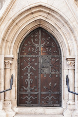 old wooden doors of a historic building