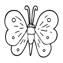 line drawing cartoon butterfly