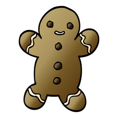 cartoon doodle gingerbread man
