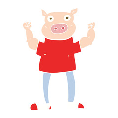 flat color illustration of a cartoon headless man