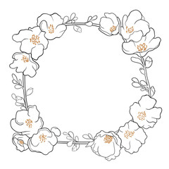 Black & Orange Flowers wreath