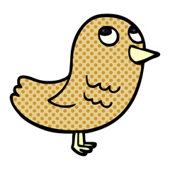 cartoon doodle garden bird