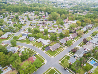Obraz premium Aerial of Parkville homes in Baltimore County, Maryland