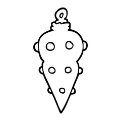 line drawing cartoon christmas decoration