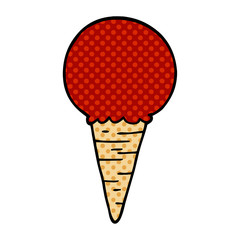 cartoon doodle ice cream cone