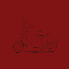 Motorcycle Red background