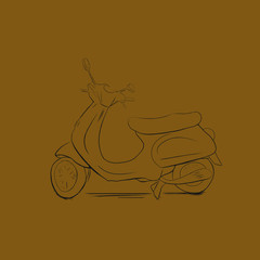 Motorcycle Yellow background