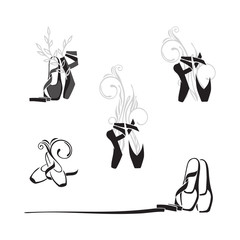 Set of ballet logos