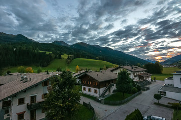 Sunset in the mountains of Tyrol